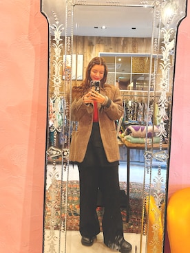 「Ameri（アメリ）のアイテム（トップス）」を使った、スザンヌさん（レディース・165cm）の冬コーディネート