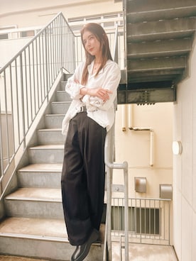 「リネン」｜スザンヌさん（レディース・165cm）の春コーディネート