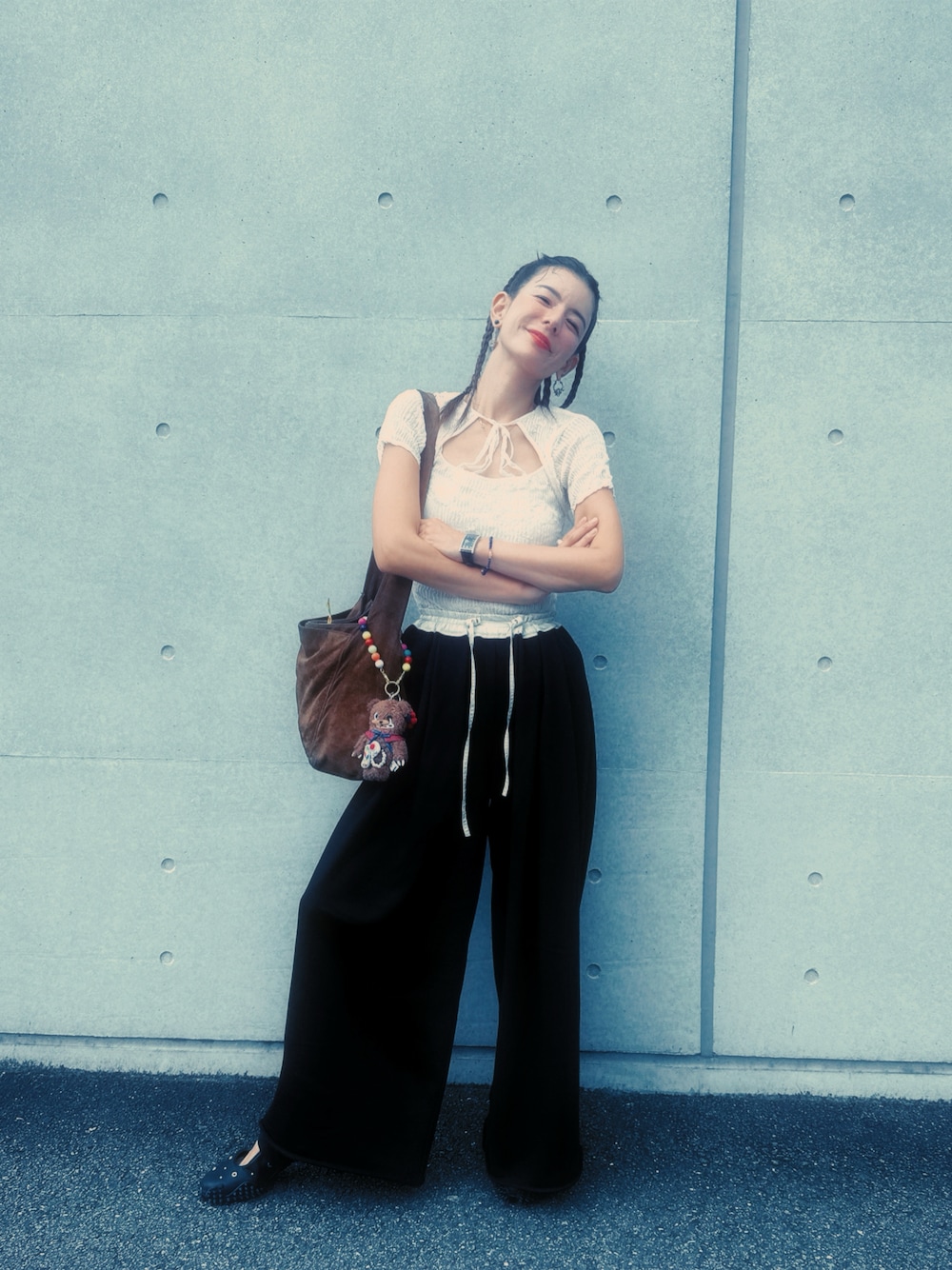 TODAYFUL 2way Sheer Knittops アイスブルー TODAYFUL/トゥデイフル】 2way Sheer Knittops（ニット／セーター