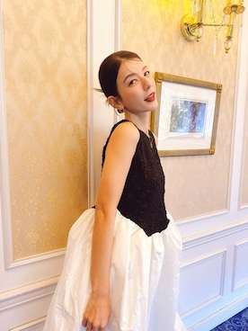 「アイテム（ドレス）」を使った、スザンヌさん（レディース・165cm）の冬コーディネート