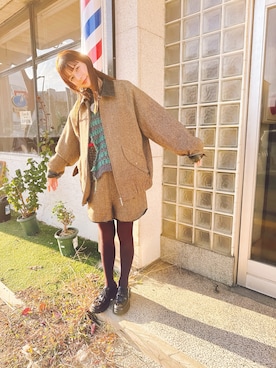 「アイテム（ブルゾン）」を使った、スザンヌさん（レディース・165cm・30代）の冬コーディネート