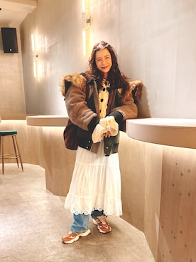 スザンヌさん(レディース・165cm)の冬コーディネート