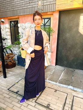 「Ameri（アメリ）のアイテム（ワンピース/ドレス）」を使った、スザンヌさん（レディース・165cm）の春コーディネート