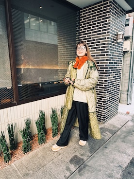 「MSGM（エムエスジーエム）のアイテム」を使った、スザンヌさん（レディース・165cm）の冬コーディネート