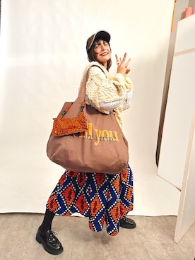 「アイテム（ワンピース/ドレス）」を使った、スザンヌさん（レディース・165cm）の冬コーディネート