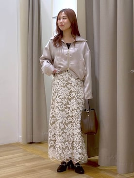 小西皐さん（レディース・161cm）の冬コーディネート