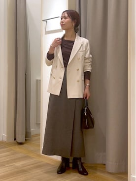 小西皐さん（レディース・162cm）の秋コーディネート