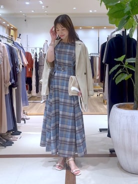 「Andemiu（アンデミュウ）のアイテム」を使った、小西皐さん（レディース・161cm）の夏コーディネート