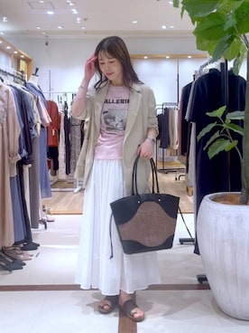 「Andemiu（アンデミュウ）のアイテム」を使った、小西皐さん（レディース・161cm）の夏コーディネート
