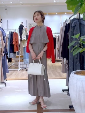 「Andemiu（アンデミュウ）のアイテム」を使った、小西皐さん（レディース・161cm）の夏コーディネート