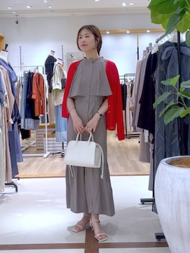 「Andemiu（アンデミュウ）のアイテム」を使った、小西皐さん（レディース・161cm）の夏コーディネート