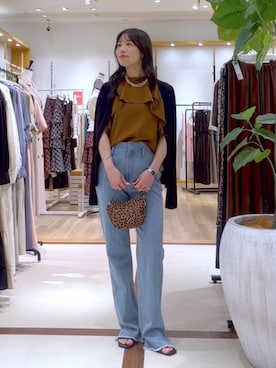 「Andemiu（アンデミュウ）のアイテム」を使った、小西皐さん（レディース・161cm）の夏コーディネート