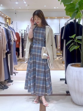 「Andemiu（アンデミュウ）のアイテム」を使った、小西皐さん（レディース・161cm）の夏コーディネート