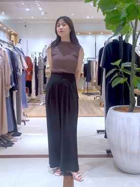 「Andemiu（アンデミュウ）のアイテム」を使った、小西皐さん（レディース・161cm）の夏コーディネート