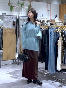 「撥水」｜小西皐さん（レディース・161cm）の秋コーディネート