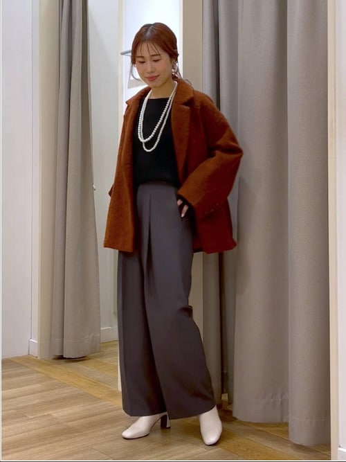 アルパカシャギーハーフコート493957（ピーコート）｜Andemiu