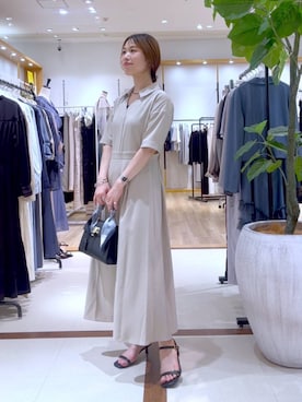 「Andemiu（アンデミュウ）のアイテム」を使った、小西皐さん（レディース・161cm）の夏コーディネート
