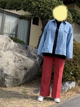 「ニコアンド」｜「アイテム（デニムジャケット）」を使った、みんさん（レディース・168cm）の春コーディネート