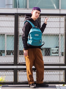 「ALAND（エーランド）のアイテム（スラックス）」を使った、naoki42さん（メンズ・172cm）の冬コーディネート