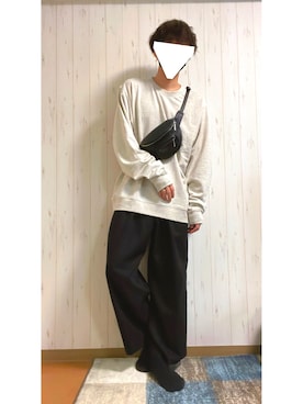 「LAKOLE（ラコレ）のアイテム（スウェット）」を使った、ざしさん（メンズ・174cm）の秋コーディネート