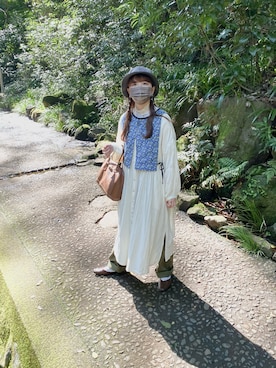 「ベスト×ワンピース」｜サ ユ ミさん（レディース・156cm）の秋コーディネート
