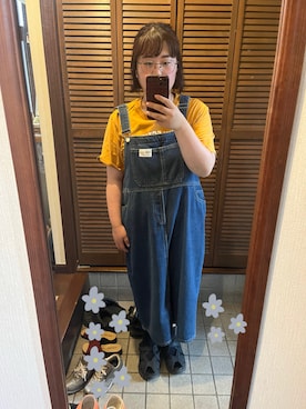 「アイテム（オールインワン・サロペット）」を使った、MAGOさん（レディース・156cm）の夏コーディネート