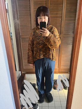 「アイテム（モカシン/デッキシューズ）」を使った、MAGOさん（レディース・156cm）の秋コーディネート