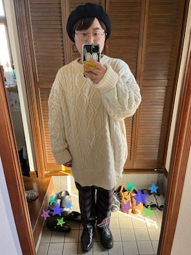 「お正月」｜「アイテム（帽子）」を使った、MAGOさん（レディース・156cm）の冬コーディネート