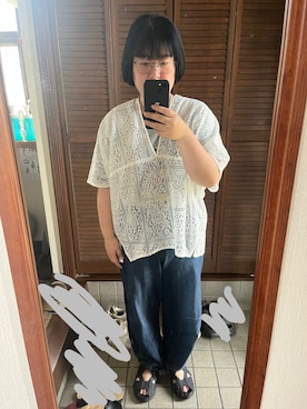「AMERICAN HOLIC（アメリカンホリック）のアイテム（シャツ/ブラウス）」を使った、MAGOさん（レディース・156cm）の夏コーディネート