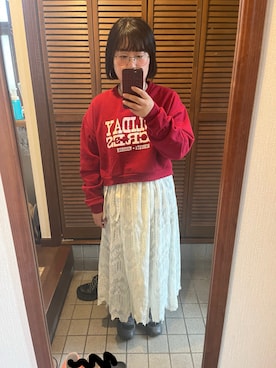 「アイテム（スウェット）」を使った、MAGOさん（レディース・156cm）の秋コーディネート