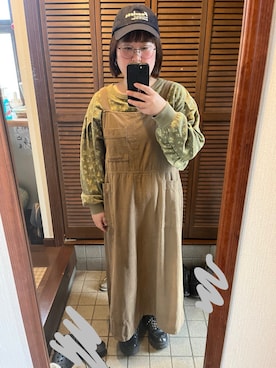 「LOWRYS FARM（ローリーズファーム）のＣＡＰ　948984（キャップ、ブルー系）」を使った、MAGOさん（レディース・156cm）の春コーディネート