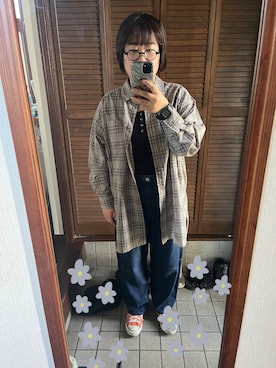 「SM2（エスエムツー）のアイテム（デニムパンツ）」を使った、MAGOさん（レディース・156cm）の秋コーディネート