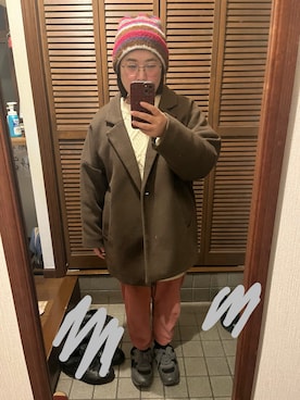 「アイテム（スニーカー）」を使った、MAGOさん（レディース・156cm・30代）の冬コーディネート