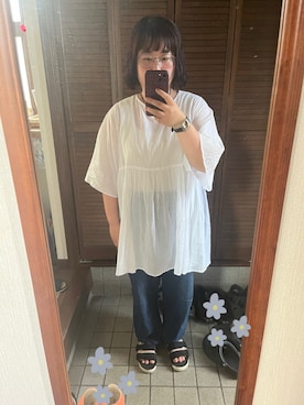 「アイテム（シャツ/ブラウス）」を使った、MAGOさん（レディース・156cm・30代）の夏コーディネート