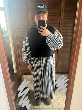 「LOWRYS FARM（ローリーズファーム）のＣＡＰ　948984（キャップ、ブルー系）」を使った、MAGOさん（レディース・156cm）の春コーディネート