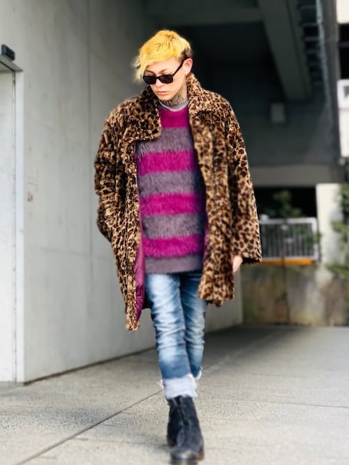 NUMBER(N)INE フェザーファーヤーン シャギー ニット ボーダー