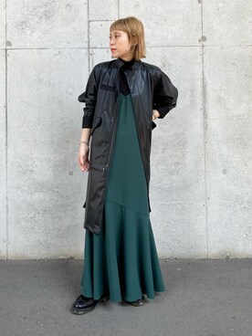 「UNSPARE（アンスペア）のアイテム（ワンピース/ドレス）」を使った、おかもと　さおさん（レディース・158cm）の秋コーディネート