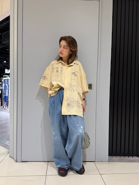 「OOFOS（ウーフォス）のOOFOS/ウーフォス　OOYEA ウーヤー リカバリーサンダル（サンダル、ブラック系）」を使った、リナリナ～さん（レディース・158cm）の夏コーディネート