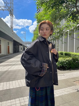 「MANASTASH（マナスタッシュ）のアイテム（スカート）」を使った、リナリナ～さん（レディース・158cm）の秋コーディネート