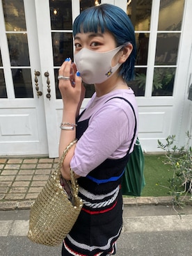 「BEAVER（ビーバー）のアイテム（リング）」を使った、リナリナ～さん（レディース・158cm）の夏コーディネート