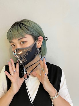 「MANASTASH」｜「アイテム（その他）」を使った、リナリナ～さん（レディース・158cm）の夏コーディネート