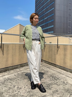 「FANEUIL（ファヌル）のアイテム」を使った、リナリナ～さん（レディース・158cm）の夏コーディネート