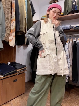 「D.M.G.（ドミンゴ）のアイテム」を使った、リナリナ～さん（レディース・158cm）の冬コーディネート