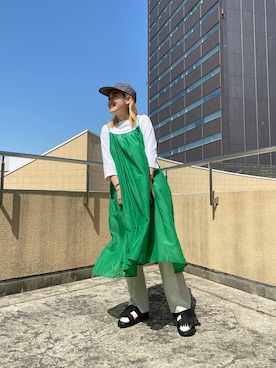 「MANASTASH（マナスタッシュ）のアイテム（ワンピース/ドレス）」を使った、リナリナ～さん（レディース・158cm）の春コーディネート