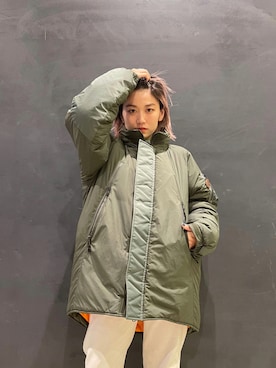 「WILD THINGS（ワイルドシングス）のアイテム（ダウンジャケット/コート）」を使った、リナリナ～さん（レディース・158cm）の秋コーディネート