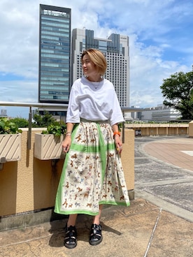 「LAVER（ラバー）のアイテム」を使った、リナリナ～さん（レディース・158cm）の夏コーディネート