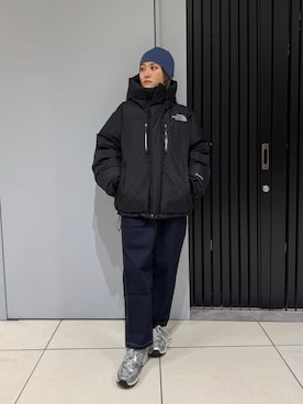 「Gramicci（グラミチ）のアイテム」を使った、リナリナ～さん（レディース・158cm）の冬コーディネート