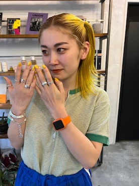 「LAVER（ラバー）のアイテム」を使った、リナリナ～さん（レディース・158cm）の春コーディネート