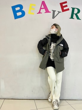 「MANASTASH」｜「アイテム（マウンテンパーカー）」を使った、リナリナ～さん（レディース・158cm）の秋コーディネート
