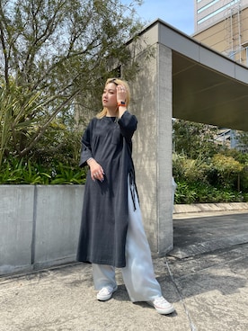 「MANASTASH（マナスタッシュ）のアイテム（ワンピース/ドレス）」を使った、リナリナ～さん（レディース・158cm）の春コーディネート